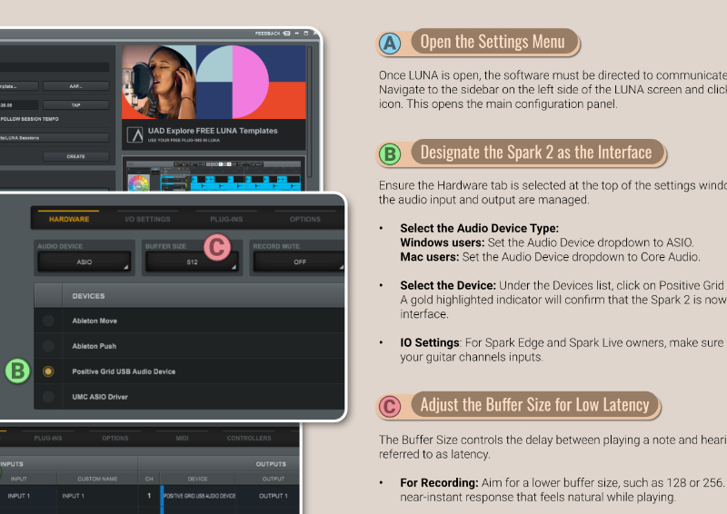 LUNA DAW Spark QuickStart Preview